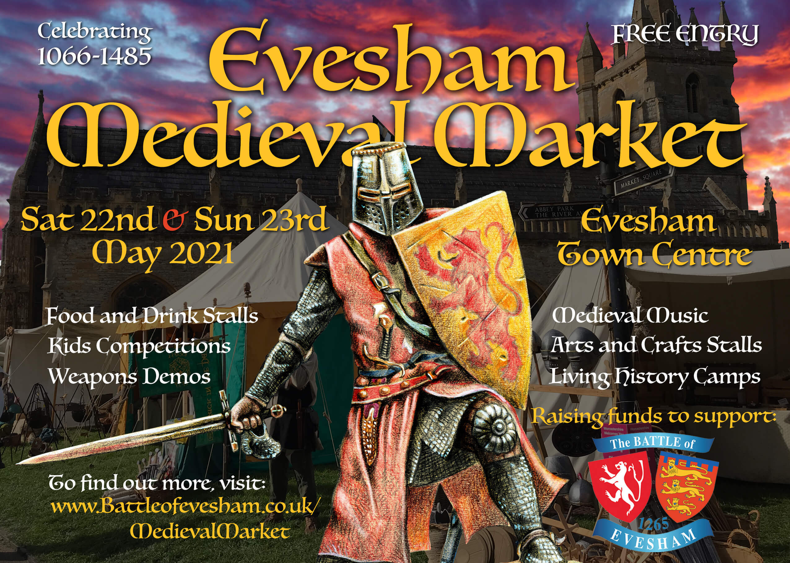 Battle of Evesham Market - (Medieval)
